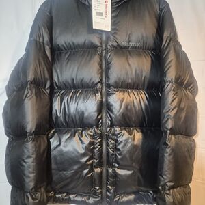Marmot Guides Down Black Puffer Jacket With Hood Size 2XL New With Tags.